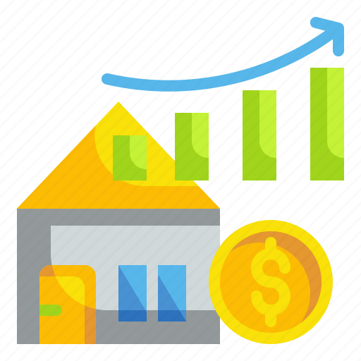 Business, finance, graph, house, price icon - Download on Iconfinder