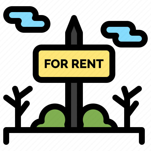 Board, estate, for, real, rent, sign icon - Download on Iconfinder