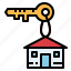 access, house, key, pass 