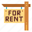 estate, post, real, rent, sign 