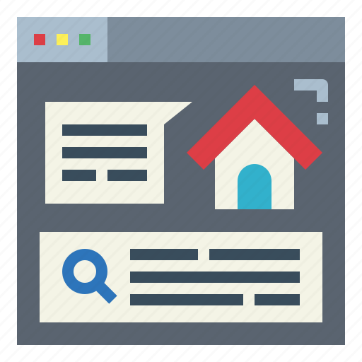 Glass, house, magnifying, search, website icon - Download on Iconfinder
