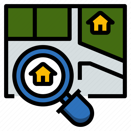 Estate, finding, house, location, searching, selection icon - Download on Iconfinder