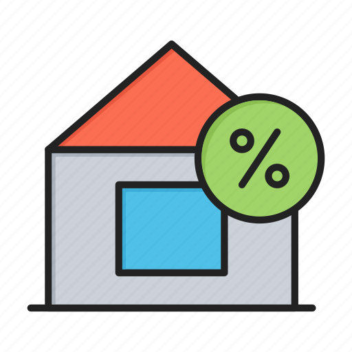 House, percentage, persent, real, sale icon - Download on Iconfinder