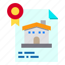 award, building, document, file, format, house 