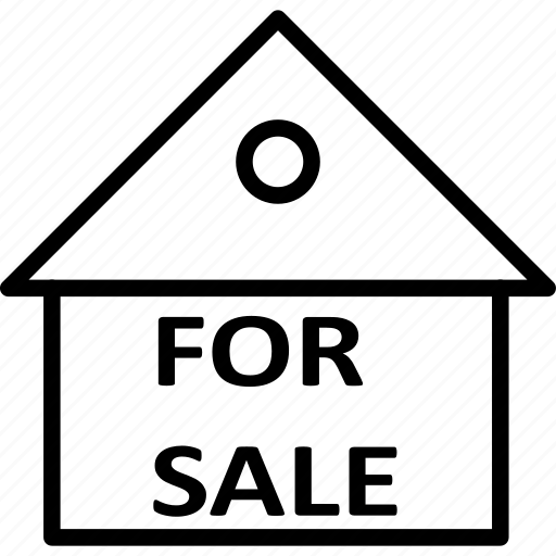 Auction, for sale, house, house for sale, property sign icon - Download on Iconfinder