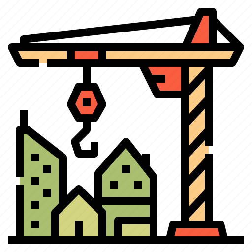 Building, business, property, real estate, crane, city, construction icon - Download on Iconfinder