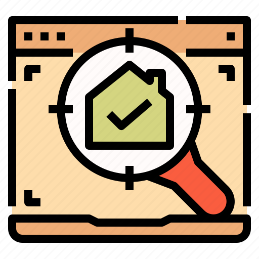 Search, house, home, webpage, property icon - Download on Iconfinder
