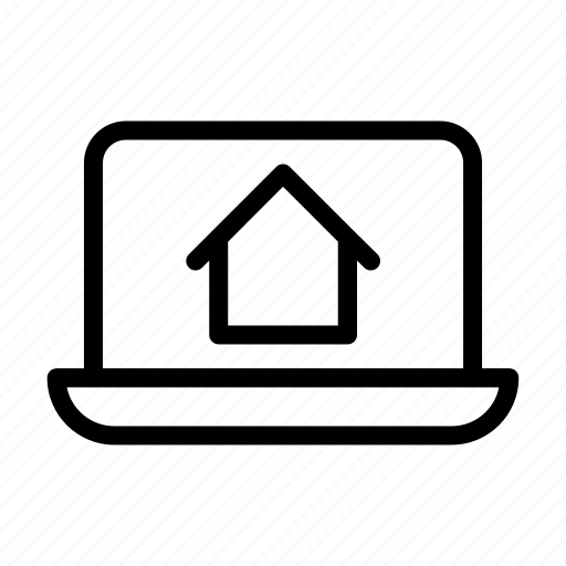 Online, realestate, house, laptop, construction icon - Download on Iconfinder