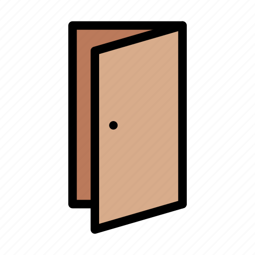 House, door, open, enter, building icon - Download on Iconfinder