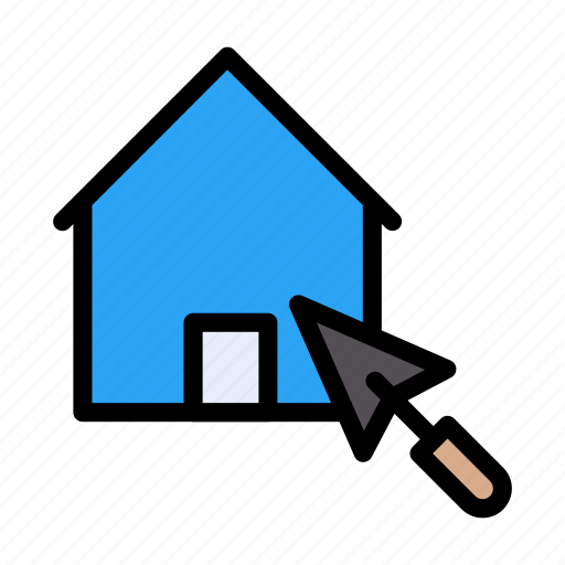 House, home, construction, trowel, masonry icon - Download on Iconfinder
