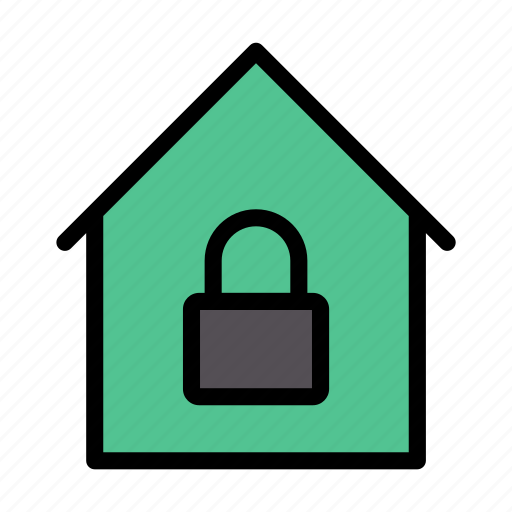House, home, lock, protection, building icon - Download on Iconfinder