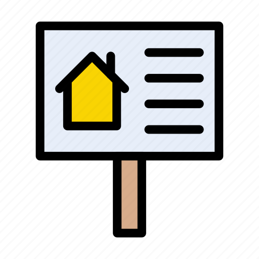 House, home, realestate, board, construction icon - Download on Iconfinder