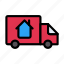 house, realestate, delivery, truck, ad 