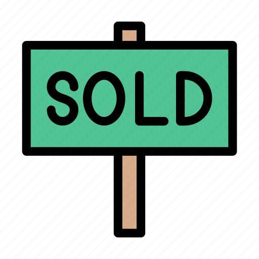 House, realestate, sold, tag, banner icon - Download on Iconfinder