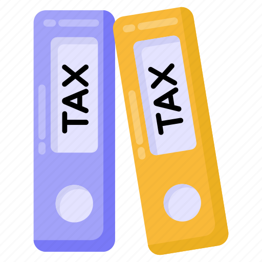 Files, tax binders, tax files, tax documents, office files icon - Download on Iconfinder