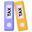 files, tax binders, tax files, tax documents, office files 