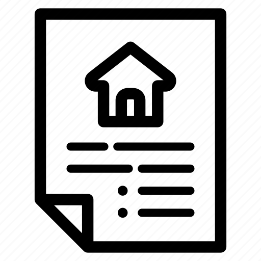 House, mortgage, contract, listing, license, deed icon - Download on Iconfinder