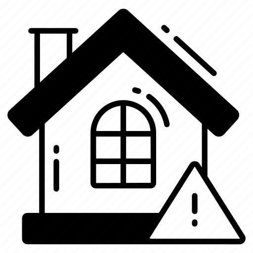 Warning, house, home, building, property, architecture, alert icon - Download on Iconfinder