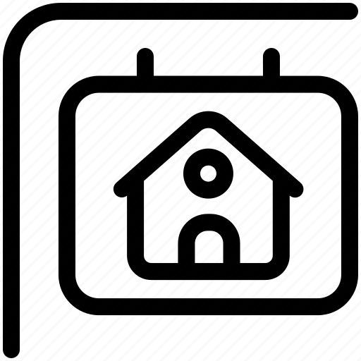 Home, house, real estate, building, property, signpost icon - Download on Iconfinder