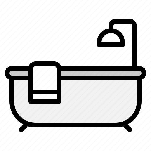 Bathroom, bath, bathtub, shower, relax, towel, home icon - Download on Iconfinder