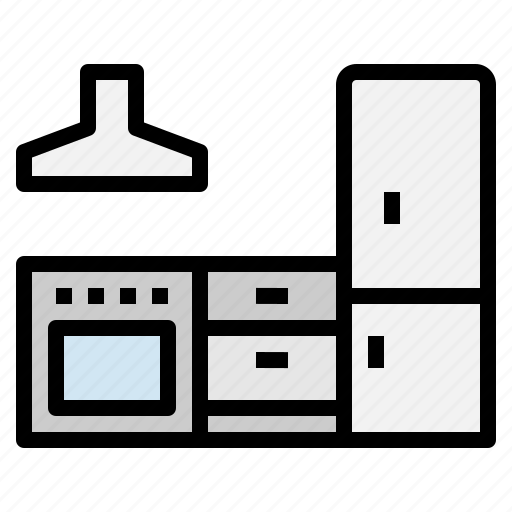 Kitchen, furniture, interior, cook, sink, oven, fridge icon - Download on Iconfinder