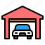 garage, car, carport, home, transportation, house 