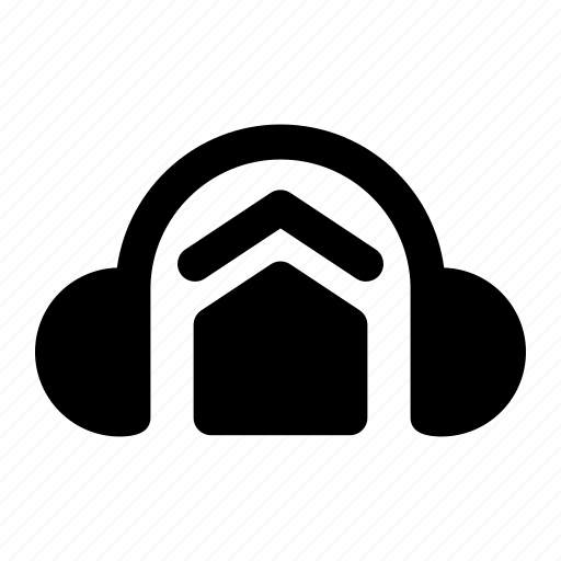 Headphones, music, sound, audio, house icon - Download on Iconfinder