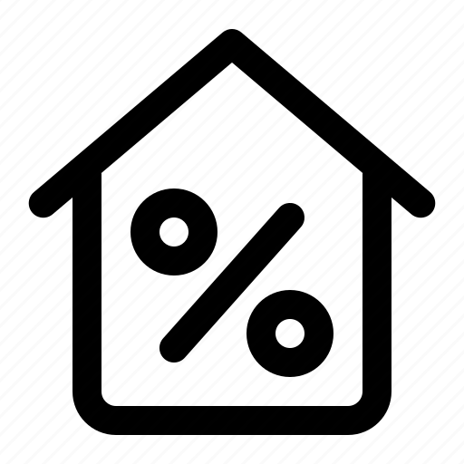 Percentage, home, house, property, estate, discount icon - Download on Iconfinder