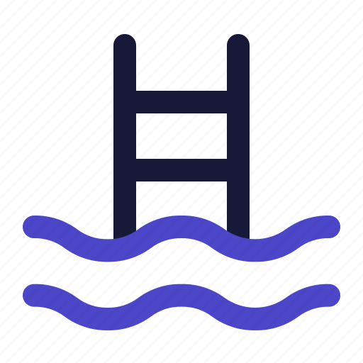 Swimming, pool, water, ladder, hobbies icon - Download on Iconfinder