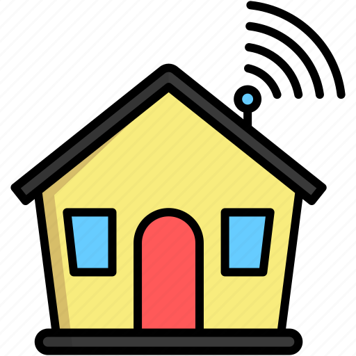 Smart house, signal, wifi, technology icon - Download on Iconfinder