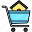 real estate, trolley, shopping, property 