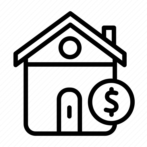 Real estate, homeprice, property, price up, increase, house, dollar icon - Download on Iconfinder