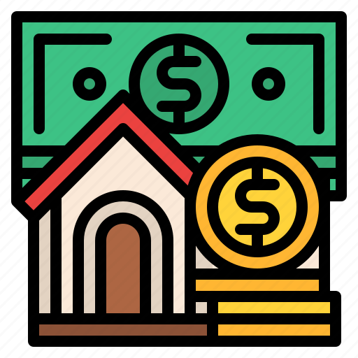 House, money, earn, property, real, estate icon - Download on Iconfinder