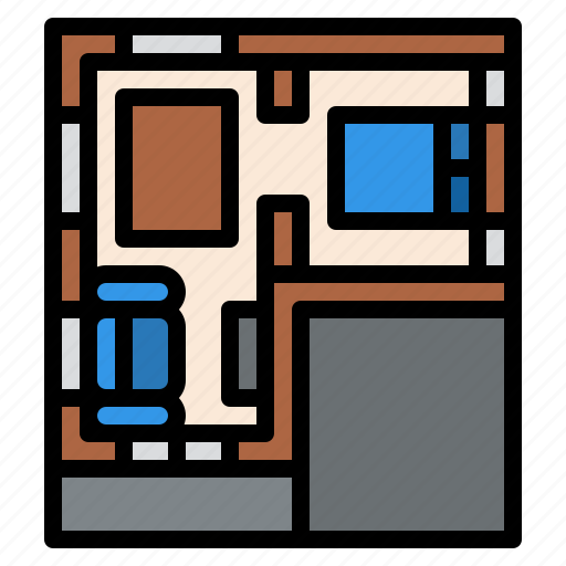 House, plan, interior, property, real, estate icon - Download on Iconfinder