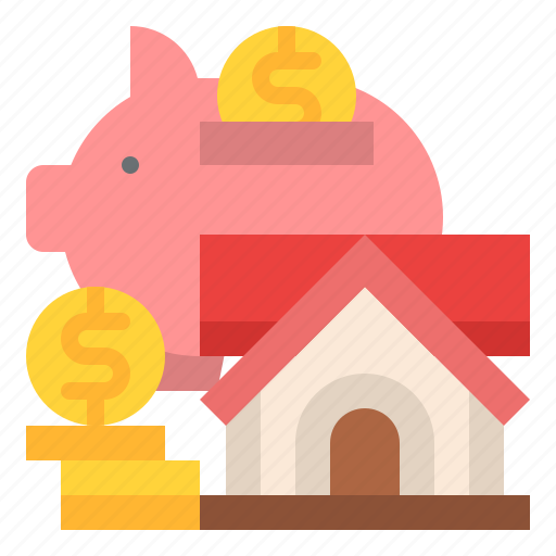 Pig, saving, house, buy, property, real, estate icon - Download on Iconfinder