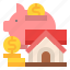 pig, saving, house, buy, property, real, estate 