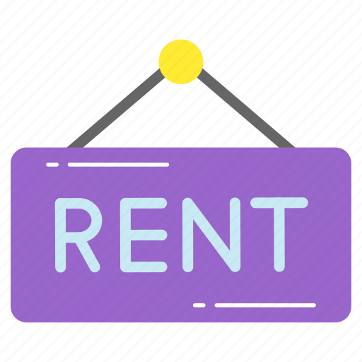 Rent, insignia, hanging, tag, label, hanger, billboard icon - Download on Iconfinder