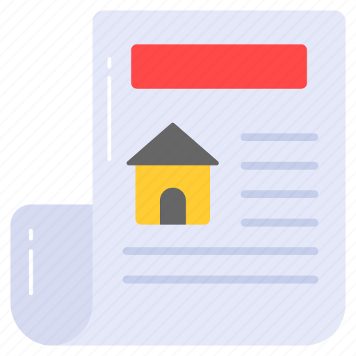 Property, estate, document, house, home, page, paper icon - Download on Iconfinder