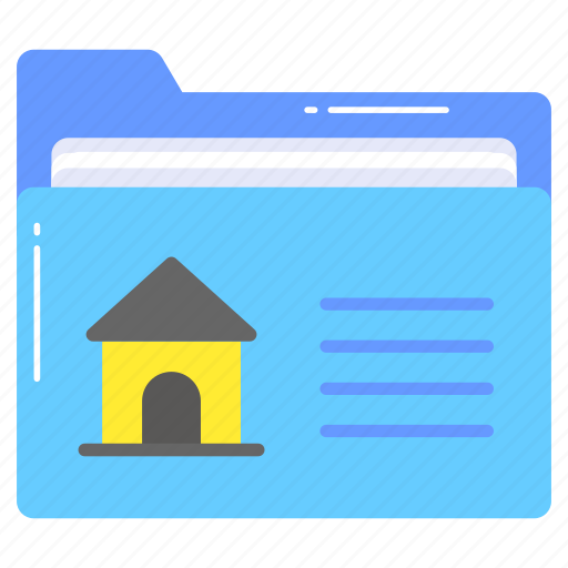 Property, house, home, document, files, folder, estate icon - Download on Iconfinder