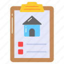 house, home, document, estate, clipboard, page, property