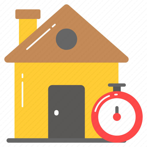 Home, house, deadline, timer, mortgage, structure, estate icon - Download on Iconfinder