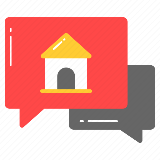 Property, house, home, discussion, conversation, mortgage, communication icon - Download on Iconfinder