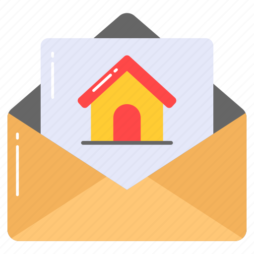 Property, mail, email, house, home, estate, architecture icon - Download on Iconfinder