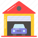 garage, house, home, car, parking, structure, architecture