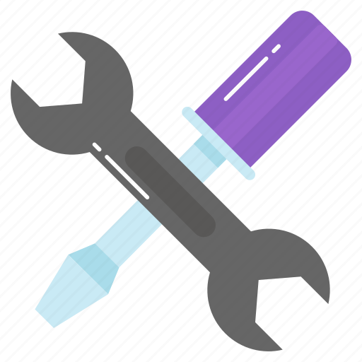 Spanner, screwdriver, repair, tools, mechanics, setting, development icon - Download on Iconfinder