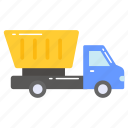 dump, truck, vehicle, conveyance, van, transport, cargo