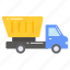 dump, truck, vehicle, conveyance, van, transport, cargo 