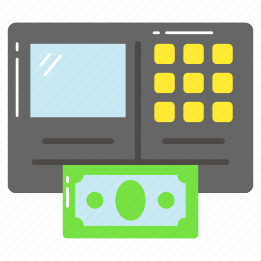 Atm, machine, money, banking, cash, transaction, withdrawal icon - Download on Iconfinder