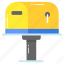 mailbox, postbox, postal, box, mail, pole, letterbox 