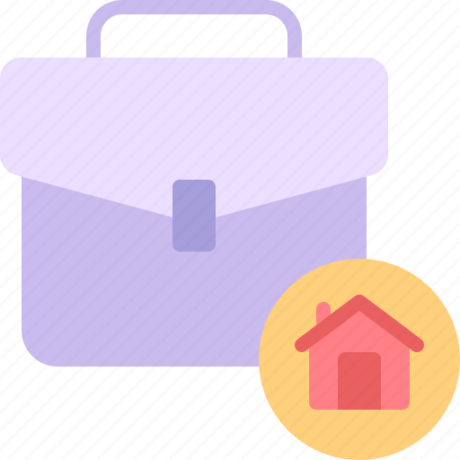 Briefcase, home, real, estate, work, from, property icon - Download on Iconfinder